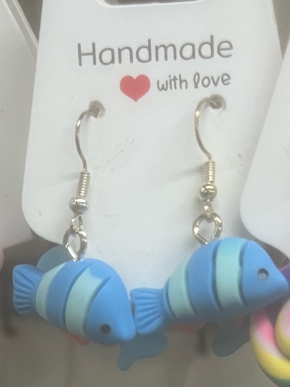 Blue Fish Dangle Earrings - Cute Pet Fish Theme